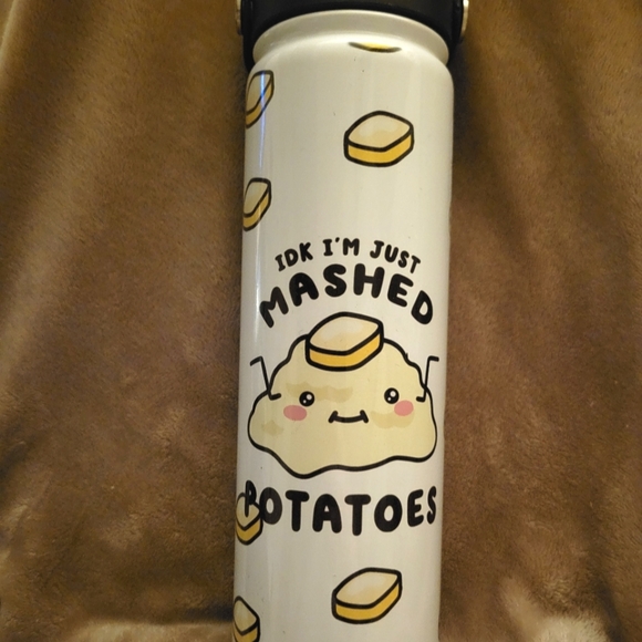 *NWOT* Brand New LOOKHUMAN Water Bottle - Mashed Potatoes - Picture 3 of 3